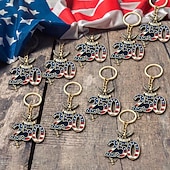 economico 250° Anniversario degli Stati Uniti-Portachiavi da 10 pezzi per il 250° anniversario degli Stati Uniti, portachiavi con bandiera americana del corpo dei Marines 1776-2026, regali per veterani per cittadini statunitensi, decorazioni