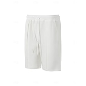 baratos Calções Estilo Casual-Homens Calções Waffle Calção Shorts de verão Shorts casuais Com Cordão Bolsos Cintura elástica Tecido Conforto Respirável Curto Ao ar livre Férias Verão Desporto Casual Vinho Micro-Elástica