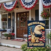 olcso 250. évforduló-USA 250. évfordulós amerikai zászló, 250. évfordulós amerikai emlékzászló, hazafias árujelző udvari dekorációhoz