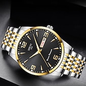 رخيصةأون ساعات كوارتز-ساعات رجالية، ساعات رجالية فاخرة وجذابة مزودة بوظائف التاريخ والتقويم، وشاشة مضيئة، ساعات رجالية أنيقة وعصرية، أفضل إكسسوارات الرجال، والخيار الأمثل للهدايا