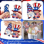  8/24 verpakkingen driedimensionale onafhankelijke Japanse roos USA houten welkomstbord vakantie feest veranda decoratie hanger