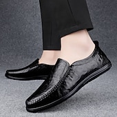 お買い得  スリッポンカジュアルシューズ-メンズのフェイクレザースリッポンローファー。スタイリッシュで快適なカジュアルウェア。