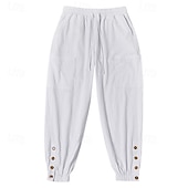 economico Vacanza-Per uomo Pantaloni di Lino Pantaloni Pantaloni Estivi Pantaloni Larghi Pantaloni Corti Coulisse Elastico in vita Semplice Comodità Traspirante Lunghezza intera Casuale Quotidiano All'aperto Vacanza