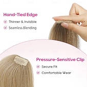 tanie Grzywki-doczepiane włosy, 2 sztuki 6-calowych krótkich, grubych doczepianych włosów, dodających objętości doczepianych włosów dla kobiet