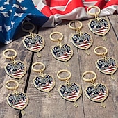 economico 250° Anniversario degli Stati Uniti-Portachiavi da 10 pezzi per il 250° anniversario degli Stati Uniti, portachiavi con bandiera americana del corpo dei Marines 1776-2026, regali per veterani per cittadini statunitensi, decorazioni