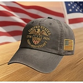  Cappello patriottico ricamato per il 250° anniversario degli Stati Uniti, celebrazione del giorno dell'indipendenza, design della bandiera degli Stati Uniti, regalo patriottico perfetto per uomini e