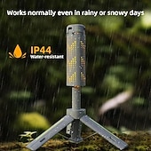 Недорогие Кемпинговые фонари и фонари-Аккумуляторный кемпинговый и рабочий фонарь на 8000 мАч с регулируемой подставкой, длина 1 метр, мощность 3000 люмен, беспроводной рабочий фонарь с 3 регулируемыми головками, диммируемый аварийный