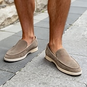 economico Mocassini casual-scarpe casual slip-on da uomo, tomaia in pelle scamosciata comoda, facili da indossare, perfette per la spiaggia, il resort e lo stile delle vacanze
