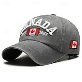 abordables Fournitures pour fêtes-Casquette de baseball canadienne pour hommes et femmes, casquette de golf avec drapeau à la feuille d'érable pour la fête du Canada, casquette de sport et d'extérieur ajustée et unie