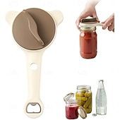 cheap Openers-4 in 1 Multi-Purpose Jar Opener, 1Pc/2Pcs Adjustable Stainless Steel Jar Opener, Multi-Functional Retractable Jar &amp; Bottle Openers, Multi Size Lid Tool for Jars Cans Wine Bottles, Home Kitchen Helper