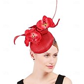 economico Fascinatori &amp; Cappelli-Derby Copricapo Cappello Fascinator affascinante Gentildonna Floreale Piuma Costume Per donna Mascherata Tè Ascot Festival delle corse di cavalli Adulti Copricapo