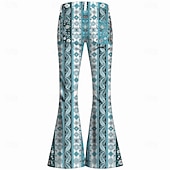 abordables Fondos-Retro Antiguo Boho Años 70 Pantalones Los pantalones de campana Hippie Disco Alta cintura Étnico Disfraz Hombre Víspera de Todos los Santos Carnaval Festival de Música Fiesta temática retro Adulto