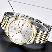 رخيصةأون ساعات كوارتز-ساعات رجالية، ساعات رجالية فاخرة وجذابة مزودة بوظائف التاريخ والتقويم، وشاشة مضيئة، ساعات رجالية أنيقة وعصرية، أفضل إكسسوارات الرجال، والخيار الأمثل للهدايا