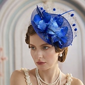 cheap Fascinators &amp; Hats-Derby Fascinator Gentlewoman Floral Fancy Dress Unisex Masquerade Tea Party Ascot Horse Racing Festival Adults' Headpiece