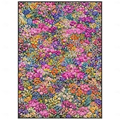 olcso Terítőszőnyegek-virágos szőnyeg színes virágmintás szőnyeg nappaliba, hálószobába, irodába, lakberendezéshez, csúszásmentes, könnyen tisztítható, puha, tartós