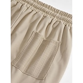 economico Vacanza-Per uomo Pantaloni di Lino Pantaloni Estivi Coulisse Elastico in vita Polsino elastico Semplice Comodità Traspirante Lunghezza intera Casuale Quotidiano All'aperto Vacanza Moda Blu Nero Elasticizzato