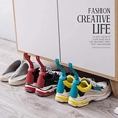 cheap Home Supplies-6 Pcs Lazy Shoe Helper Portable Sock Slider - Short Handled Shoe Horn - Shoe Lifting Helper Easy on Easy Off, Plastic Shoehorn for Men, Women