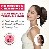 ieftine Coadă de cal-extensie coadă de cal - extensii de păr coadă de cal cu clipsuri de 30 cm, sintetice, moi, cu onduleuri naturale, pentru femei - negru-maro 30 cm