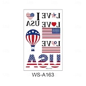  10 autocollants tatouage drapeau américain imperméables, à nouer sur une longue attache, pour chaussettes, accessoire de fête, tatouage pour la fête de l'indépendance