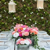 levne Umělé rostliny a zeleň-3 ks umělých girland z ananasové révy, 5-stonkové matné růžové umělé zelené révy, umělé závěsné rostliny do domácnosti &amp;svatební dekorace