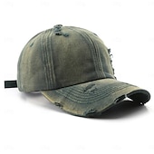 halpa Miesten pesäpallolippis-Sukupuolineutraali Pesäpallohattu Vaalea khaki Musta Puuvilla Lihaksikas Punk Muoti Vapaa-aika Kausaliteetti Päivittäin ulko- Yhtenäinen väri Ombre Aurinkovoiteet Aurinkovoide