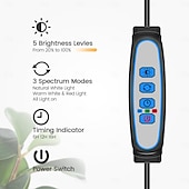 ieftine Lumini Reglabile LED-Lampă de creștere inelară cu două capete, de 6 inch, 3 moduri de culoare cu temporizator (3/9/12h), 10 niveluri reglabile, 168 LED-uri, înălțime reglabilă de 67 inch, spectru complet pentru plante de
