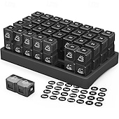  Monthly AM/PM Pill Organizer – Twice-a-Day Medicine & Vitamin Storage with Labels and Stickers for Easy Daily Management