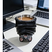 billiga Muggar och koppar-Snygg resinmugg med fladdermustema, upp och ner-vänd silhuett med kreativt svanshandtag, rolig och hållbar kaffekopp för hemmakontor, unik presentidé för halloween och högtider