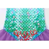 baratos Fantasias para meninas-sereia Princesa sereia Vestidos Fantasia de festa temática Fantasias for Para Meninas Crianças Carnaval Baile de Máscaras Festa Feriado