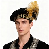 economico Accessori e altro-Rococò Medievale Rinascimento Cappello Costume di fantasia Nobile Abiti reali Costume Per uomo Fantasia Halloween Carnevale Performance LARP Fiera Rinascimentale Adulti Cappello