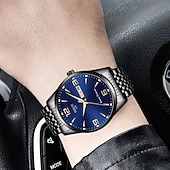 رخيصةأون ساعات كوارتز-ساعات رجالية، ساعات رجالية فاخرة وجذابة مزودة بوظائف التاريخ والتقويم، وشاشة مضيئة، ساعات رجالية أنيقة وعصرية، أفضل إكسسوارات الرجال، والخيار الأمثل للهدايا