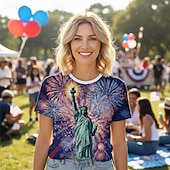 preiswerte Herren Kollektion-Patriotisch T-Shirt Grafisches T-Stück USA Retro Vintage Patriotisch T-Shirt Ärmel 1776–2026 für Unisex Erwachsene 3D-Druck  für Unabhängigkeitstag / 4. Juli 4. Juli Party