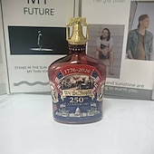  Bottiglia di whisky commemorativa per il 250° anniversario degli Stati Uniti 1776-2026, bottiglia di liquore patriottica in edizione limitata "We the People" con tappo a forma di campana della libertà, oggetto da collezione per la celebrazione dell'indipe