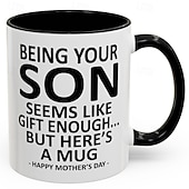  לבן קרמיקה יום האם ספל