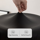 economico Copertura per sedia-Coprisgabelli da bar in PU elasticizzato e impermeabile, coprisgabelli da bar rotondi in pelle, coprisgabelli da bar rotondi, coprisgabelli da bar rotondi con elastici per 12-15 pollici