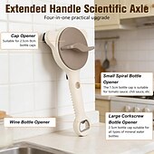 cheap Openers-4 in 1 Multi-Purpose Jar Opener, 1Pc/2Pcs Adjustable Stainless Steel Jar Opener, Multi-Functional Retractable Jar &amp; Bottle Openers, Multi Size Lid Tool for Jars Cans Wine Bottles, Home Kitchen Helper