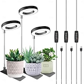 economico Lampade per coltivazione indoor-Lampada telescopica a LED per la crescita delle piante, anello d'angelo a spettro completo, rosso &amp;luce blu per piante grasse e fiori, dimmerabile, timer, luce integrativa per piante da interno,