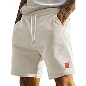 economico Pantaloncini casual-Per uomo Shorts Pantaloncini casual Pantaloncini di velluto a coste Tasca Elastico in vita Semplice Tinta unita Comodità Traspirante Sopra il ginocchio Casuale All'aperto Spiaggia Vacanza Moda Blu
