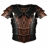 baratos Armadura-Retro Vintage Medieval Renascentista Armas e Armaduras Armadura de Ombro Cavalheiro Ranger Fantasia Homens Dia Das Bruxas Carnaval feira renascentista LARP Adulto Colete Armadura de Ombro