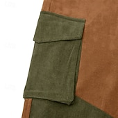 olcso Oldalzsebes nadrágok-Férfi Cargo nadrág Nadrág Kordbársony Nadrág Művelúr nadrág Alkalmi nadrág Zseb Rugalmas derék Többzsebes Sima Mokaszinok Mekano Teljes hossz Szabadtéri Hétköznapi Napi Szabadság Divat Laza öltözet