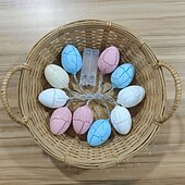 Χαμηλού Κόστους Τροφοδότηση με Μπαταρίες-Φωτάκια παραμυθιού με κορδόνι σε σχήμα πασχαλινού αυγού 2m 10leds με μπαταρία για βιτρίνα σπιτιού, υπνοδωμάτιο, μπαλκόνι, διακόσμηση κήπου