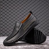 Недорогие Туфли-слипоны для повседневной носки-Мужские зеленые повседневные слипоны из искусственной кожи, удобная и дышащая обувь для отдыха на пляже и летнего расслабления.