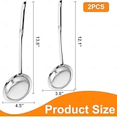 cheap Kitchen Utensils &amp; Gadgets-2 Pack Fine Mesh Stainless Steel Colander Mesh Strainer for Cooking Oil, Skimmer Spoon Filte Grease Foam, Food Strainer Kitchen Gadgets