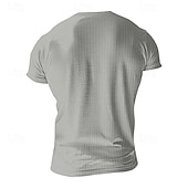 ieftine Tricou din tricot cu nervuri-Bărbați Tricou Cămașă musculară Tricou din tricot cu nervuri Tee Top Manșon scurt Mânecă scurtă În V Henley Vară Primăvară Toate Sezoanele Simplu Pit Strip Modă Designer De Bază Nasturi Casual