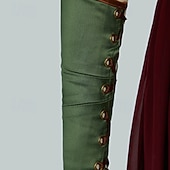 Недорогие Наряды-Набор Средневековый Эпоха возрождения маскарадный В пол Платья Наручи Броня плечей с аксессуарами Без рукавов Эльф фея Маскарадный костюм Жен. Хэллоуин Карнавал