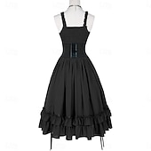 abordables Vestido-Conjunto Gótico Victoriano Renacimiento Asimétrica Vestidos Faja Collar con accesorios Princesas Corte A Disfraz Mujer Víspera de Todos los Santos Carnaval Casual Diario Feria del Renacimiento LARP