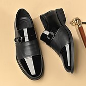 abordables Chaussures Oxford-Chaussures habillées blanches pour hommes en similicuir, élégantes et sophistiquées pour les mariages et les occasions spéciales.