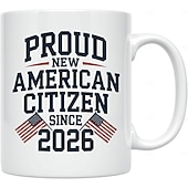 preiswerte Becher &amp; Tassen-Geschenkidee zur Einbürgerung in den USA 2026: Tasse für frischgebackene US-Bürger, Erinnerungsstück zur Einbürgerung, USA-Flaggen-Design, Glückwunschgeschenk für stolze US-Bürger