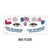  40 ورقة من ملصقات وشم مكياج يوم الاستقلال، علم الولايات المتحدة، ملصقات مكياج الوجه لحفلات اليوم الوطني