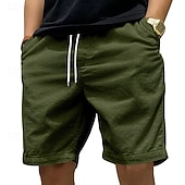 preiswerte Lässige Shorts-Herren Shorts Freizeitshorts Cordshorts Tasche Elastischer Bund Rein Einfach Vertikale Streifen Komfort Atmungsaktiv Über dem Knie Lässig Outdoor Strand Urlaub Mode Schwarz Weiß Mikroelastisch